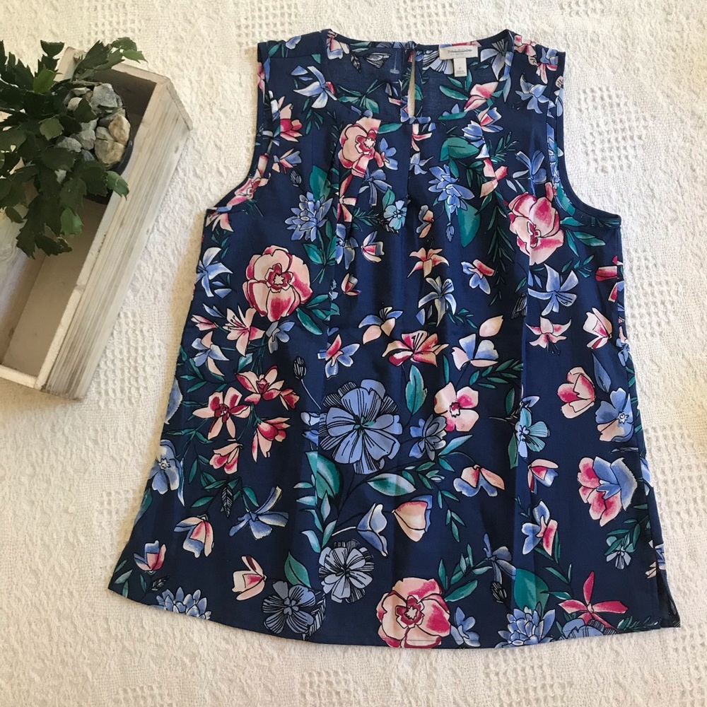 NWOT Talbots petite floral tank